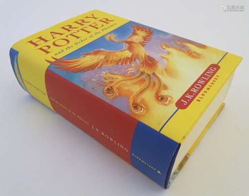 Book: 'Harry Potter and the Order of the Phoenix', J.K. Rowling (pub. Bloomsbury 2003, hardback