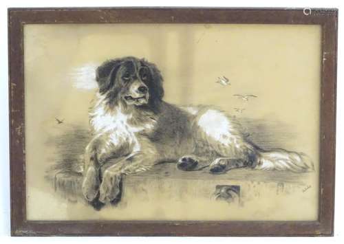 E. Dowling, After Sir Edwin Henry Landseer (1802-1873), XX, Charcoal and chalk on paper, A