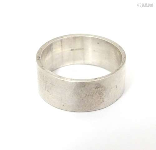 Scandinavian silver : Danish silver ring bearing marks for Anton Michaelson / Royal Copenhagen