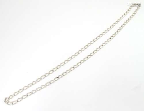 A .800 white metal / silver chain 30