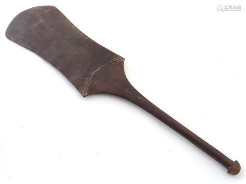 Ethnographic / Native / Tribal: A Polynesian dance paddle. Approx. 28 1/2