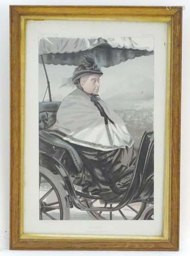 After Jean Baptiste Guth, Chromolithographic print, A portrait of Queen Victoria, published in