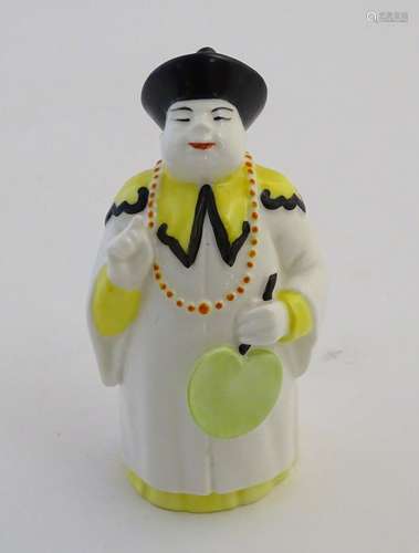 A Royal Worcester figural candle snuffer modelled as a Mandarin. Marked within. Approx. 3 3/4