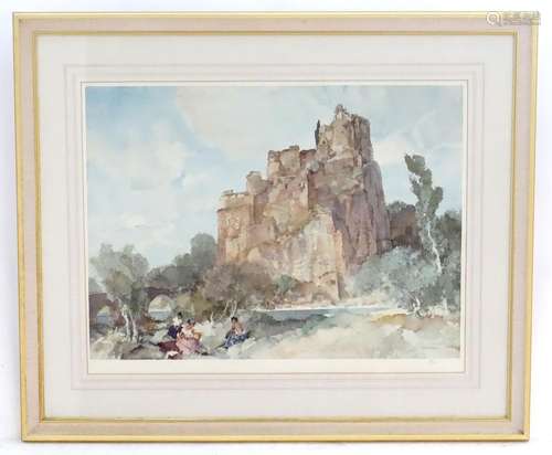 After Sir William Russell Flint (1880 - 1969), Limited Edition Colour print, 'Picnic at La Roche'