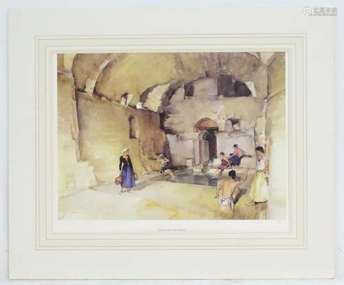 After Sir William Russell Flint (1880 - 1969), Limited Edition Colour print, 'Pool of Echoes'