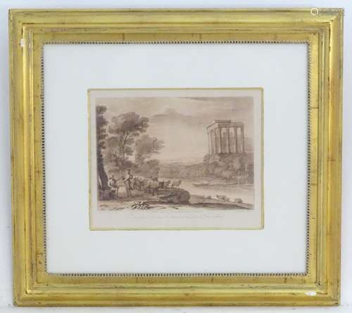 Richard Earlom (1743-1822), after Claude Lorrain (1605-1682), 18thC engraving, No. 127 from Liber