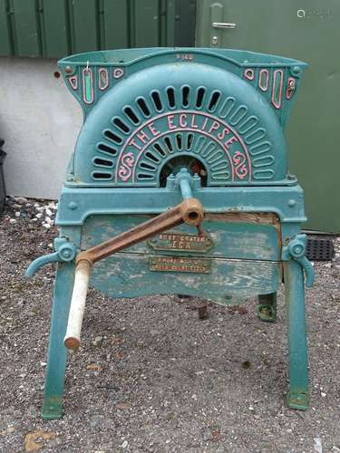 Garden & Architectural, Salvage: a Victorian cast iron root cutter (chipper), marked 'P140 The