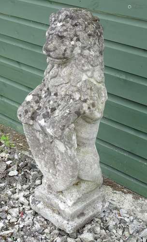 Garden & Architectural, Salvage: an early-to-mid 20thC reconstituted stone statue, formed as a