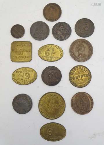 An assortment of coinage & tokens, comprising: a 1794 'Promissory Halfpenny', a 1789 Associated