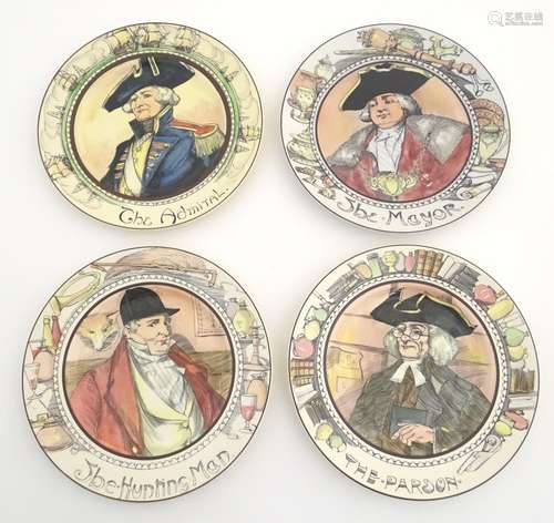 Four Royal Doulton plates from the Professionals series