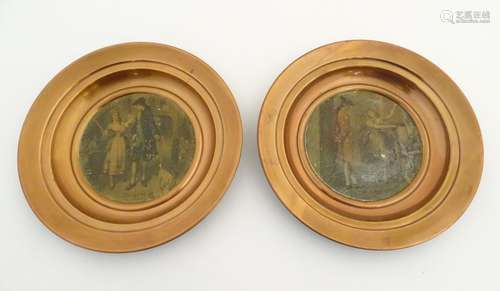 Two 20thC copper wall plates by Linton, depicting art prints from the Cries of London series, to