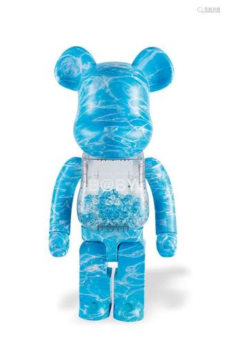 BE@RBRICK 蓝色水波纹 千秋