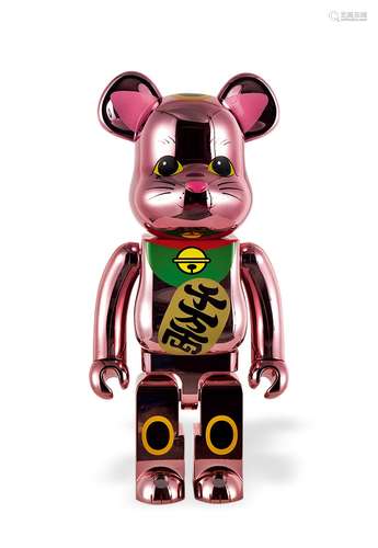 BE@RBRICK 招き猫 桃金メッキ