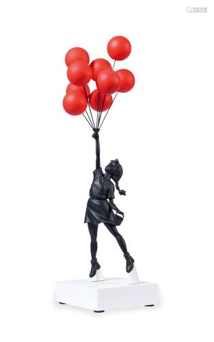 班克斯 2019年作 气球女孩（红黑）