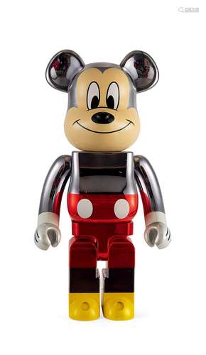 -- BE@RBRICK X Fragment Design X Mickey Mouse 90周年限定 藤原浩二代电镀米奇