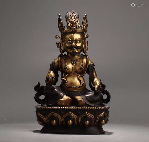 CHINESE GILT BRONZE BUDDHA