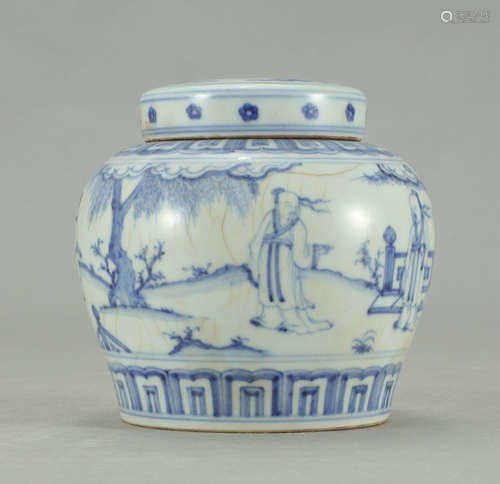 CHENGHUA MARK, CHINESE BLUE & WHITE JAR