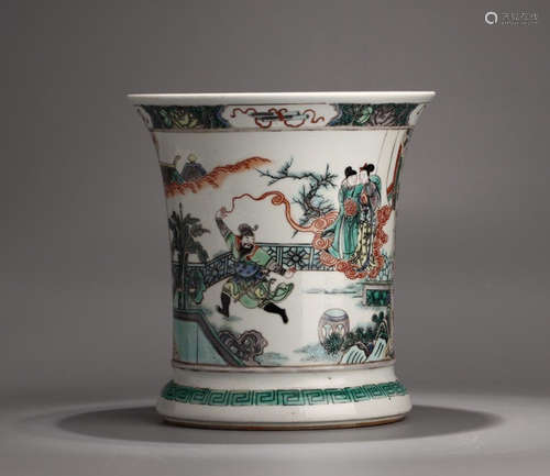 KANGXI MARK, CHINESE WUCAI BRUSHPOT