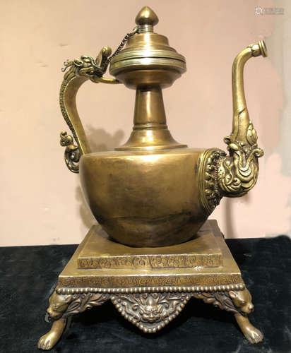 CHINESE BRONZE TEA POT