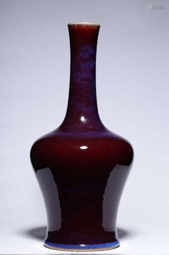 QIANLONG MARK, CHINESE FLAMMED GLAZED VASE