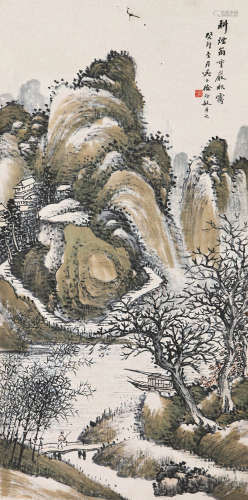 徐行敏(1871-1932) 秋霁图 纸本设色 立轴