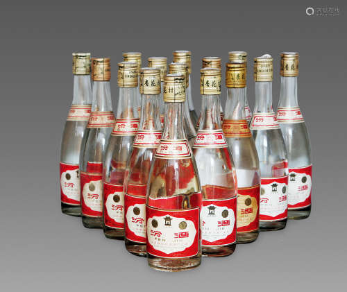 汾酒87年-93年一组15瓶