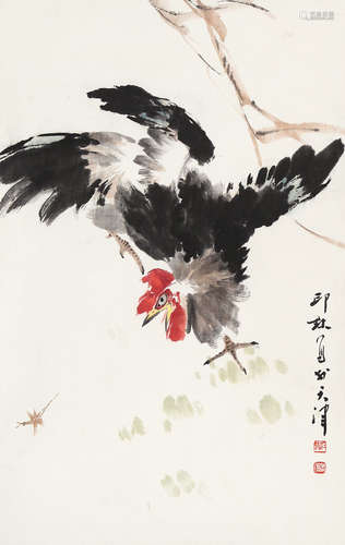 萧  朗（1917-2010） 大吉图 纸本设色 镜心