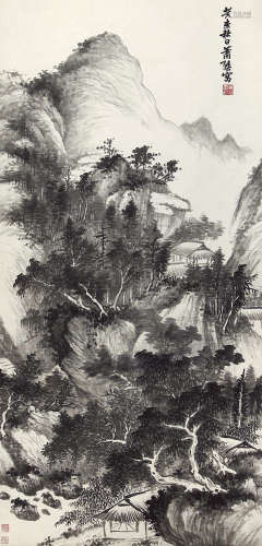 萧  愻(1883-1944) 山居图 纸本水墨 立轴