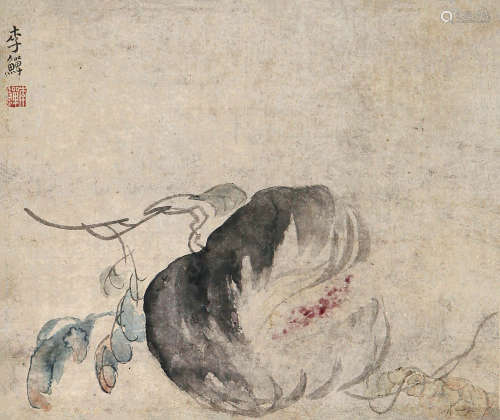 李  鱓(1686-1756) 瓜果 纸本设色 立轴