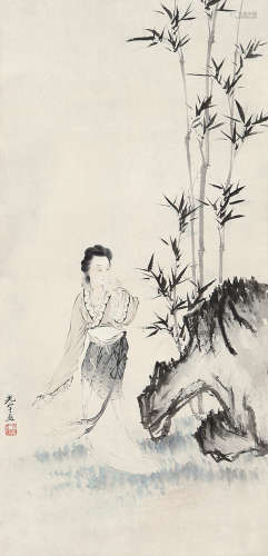 吴光宇（1908-1970） 仕女 纸本设色 镜心