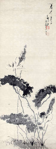 铁  翁（1789－1871） 花中君子 绫本水墨 立轴