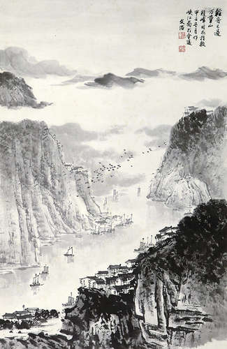 宋文治（1919-1999） 山水 纸本水墨 立轴