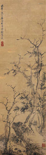 高凤翰（1683-1749） 枯木竹石图 纸本水墨 立轴