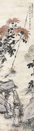 陈鸿寿（1768-1822） 花卉 纸本设色 立轴