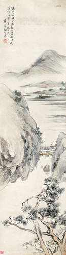 胡公寿（1823-1886） 满壑送风 纸本设色 镜心