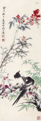 王雪涛（1903-1982） 双喜图 纸本设色 镜心