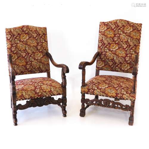 Two 19th Century Tapestry Arm Chairs