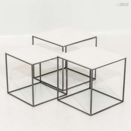 A Set of Three Design Poul Kjaerholm Side Tables
