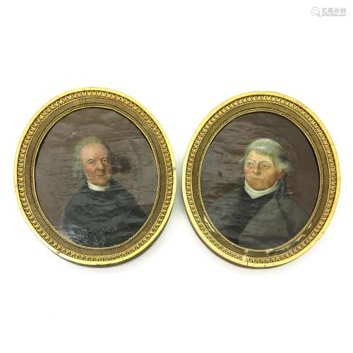 A Pair of 18th - 19th Century Portrait Paintings