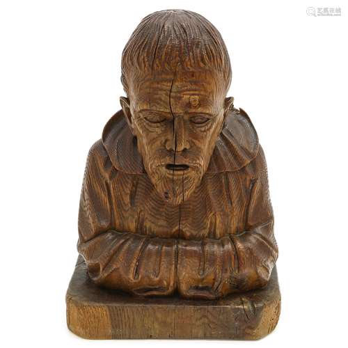 A 19th Century Oak Bust