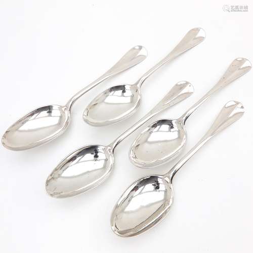 A Collection of Five 18th Century Silver Spoon