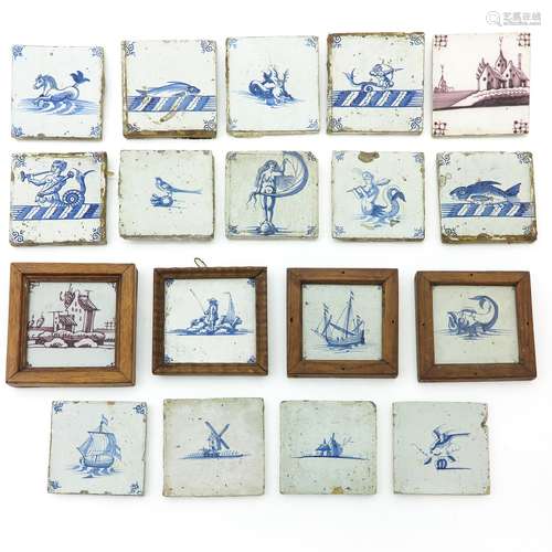 A Collection of 17th - 18th Century Tiles