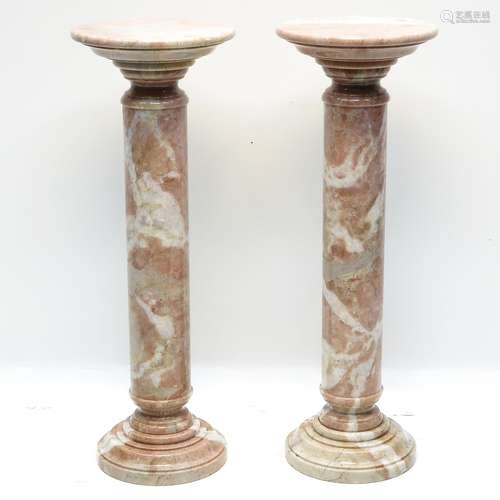 A Pair of Marble Pedestals