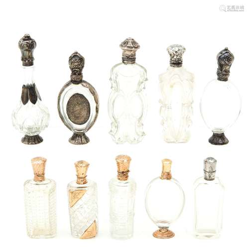 A Collection of 19th Century Scene Bottles