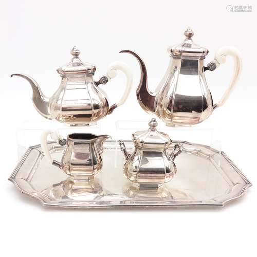 A Five Piece Silver Coffee Service