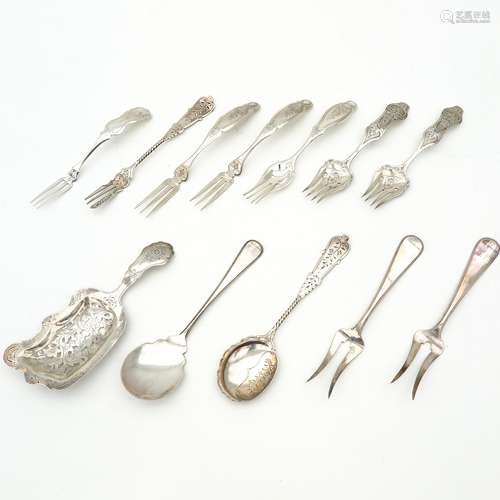 A Collection of Silver Cutlery