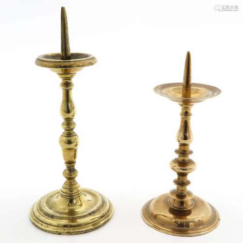Two Copper Candlesticks