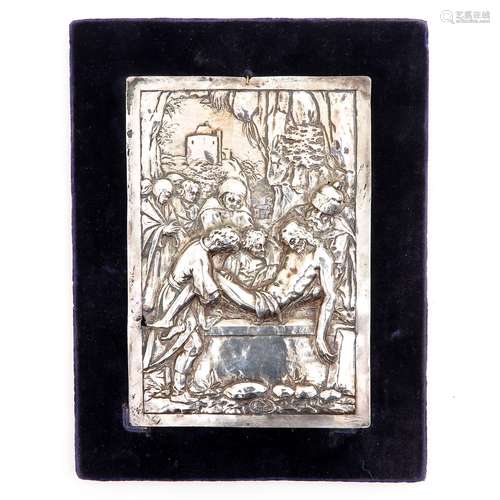 A Religious Silver Plaque Circa 1600