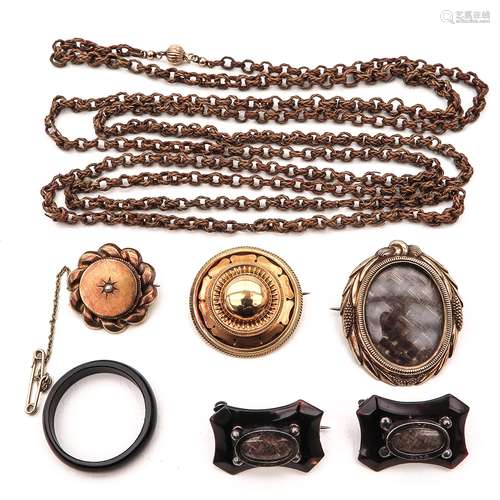 A Collection of Mourning Jewelry