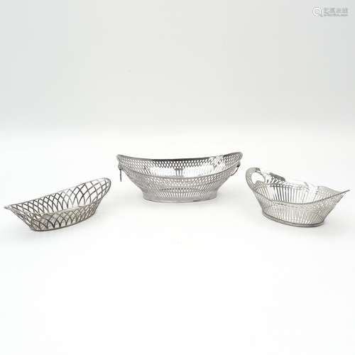 A Lot of Three Silver Baskets